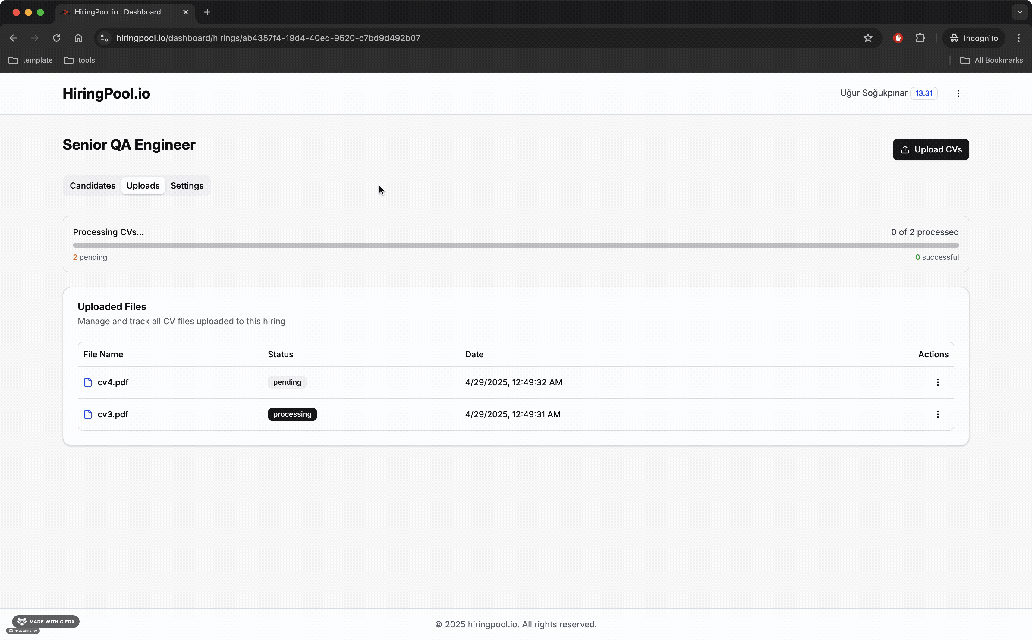 AI processing
